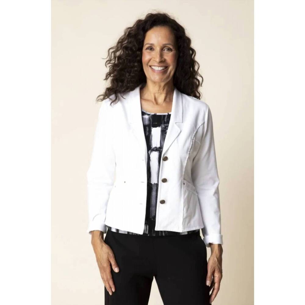 NEW HABITAT city knit south side jacket in white